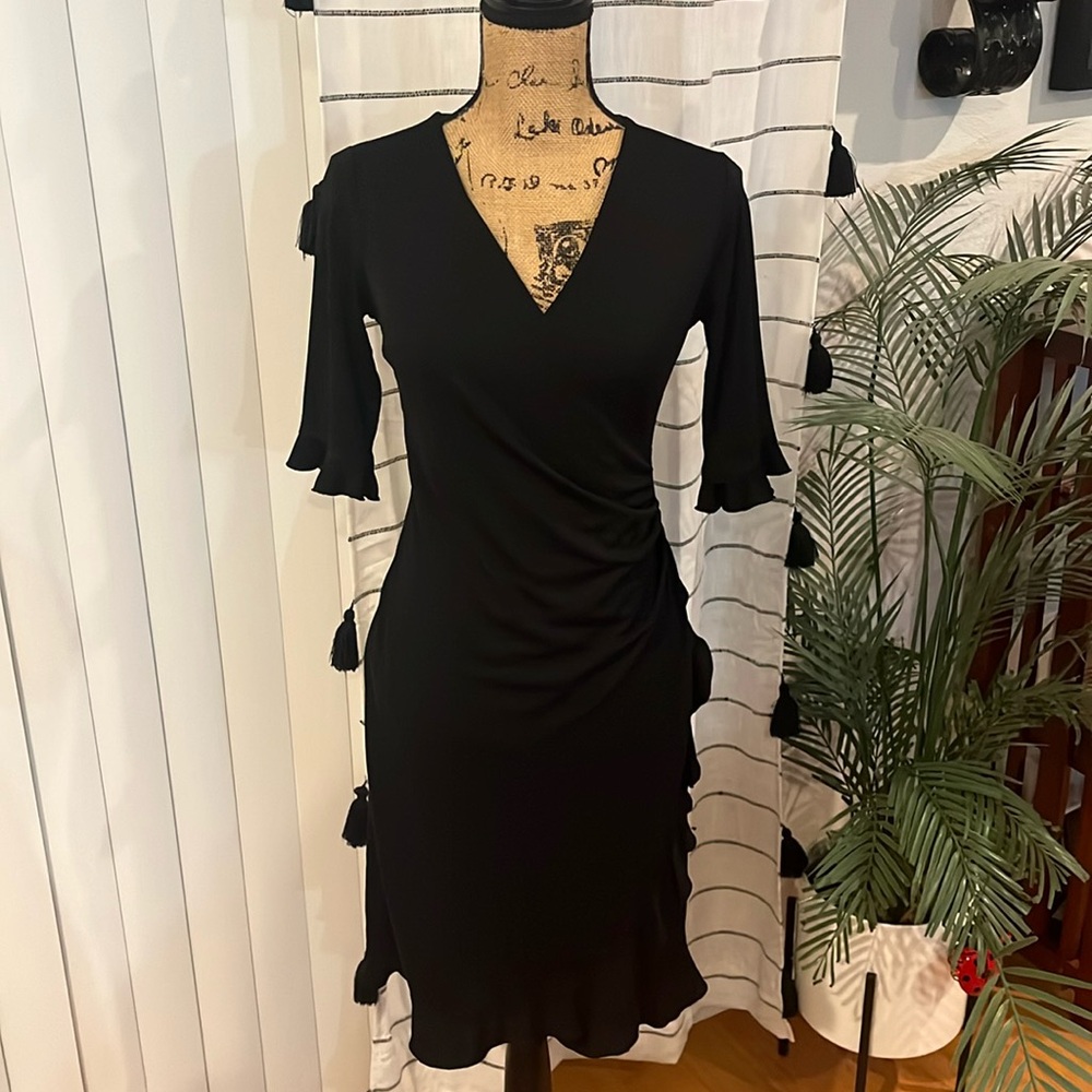 New York & Company vintage black wrap dress